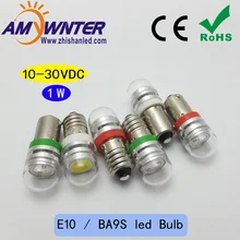 T4W BA9S Auto LED COB 1W Blanc white plafonnier plaques veilleuses Trailer Truck Interior Lights E10 bulbs
