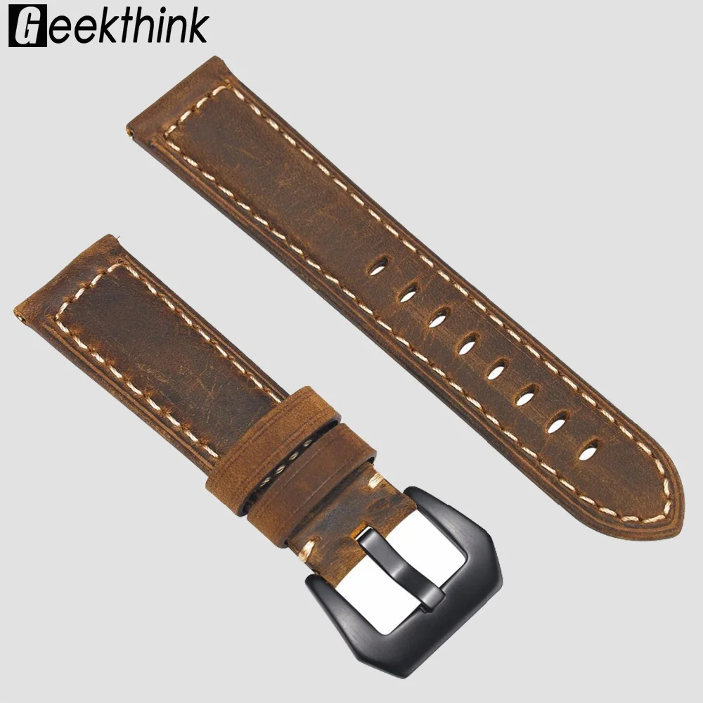 Buy 22mm Universal Watch Band Straps Genuine leather