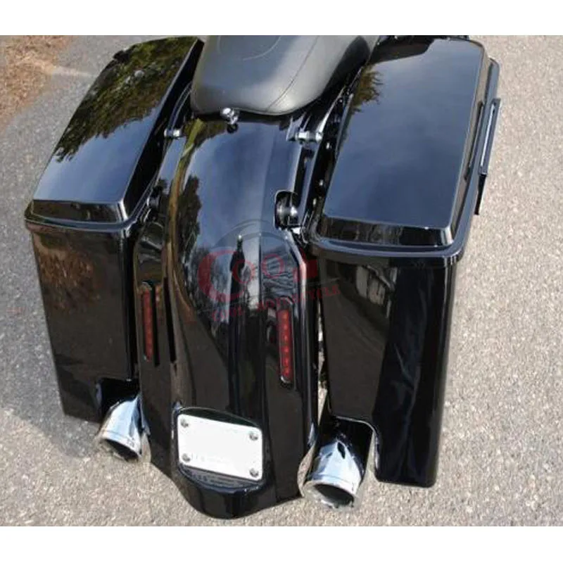 Мотоцикл " растягивающиеся расширенные жесткие седельные сумки седельная сумка Багажник подходит для Harley Touring Road King Street Electra 1993-2013