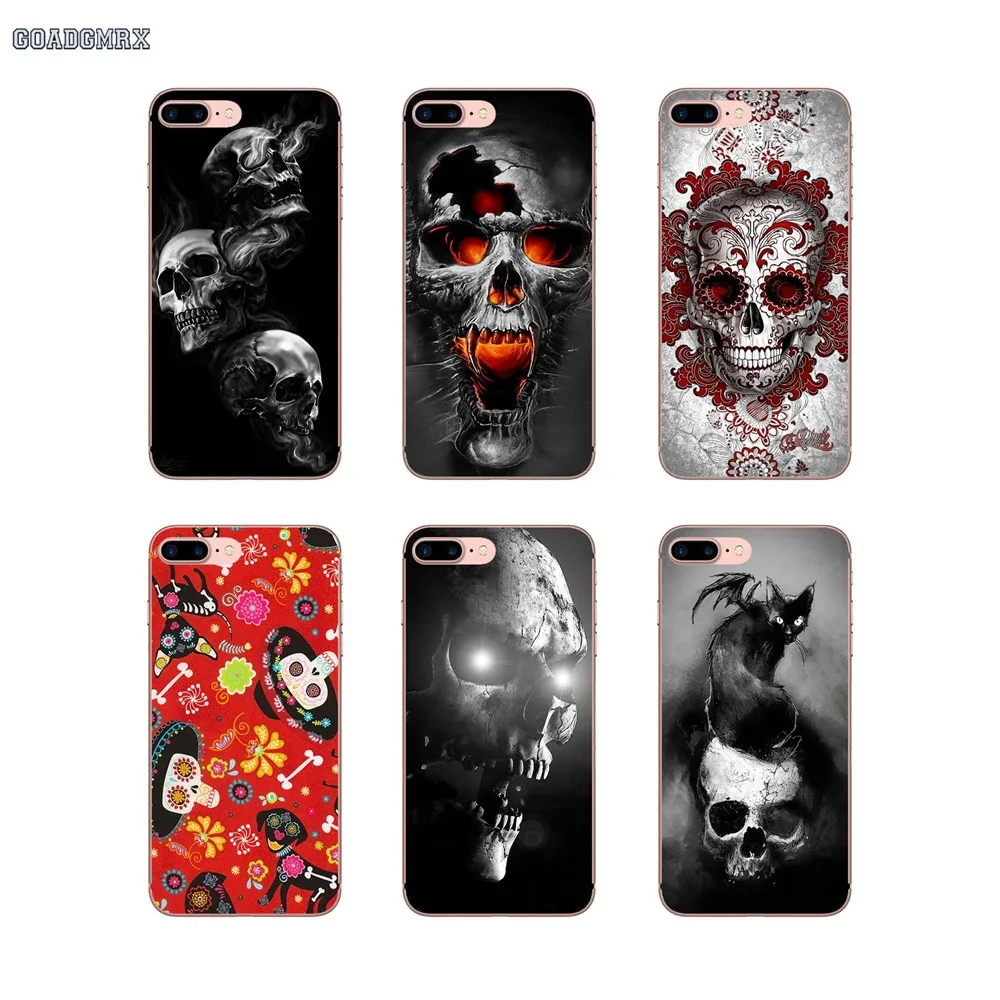 

Soft Transparent Shell Covers Very Cool Skull Retro Pattern For iPhone 6 6S 7 8 Plus X XS MAX XR 4 4S 5 5S SE 5C