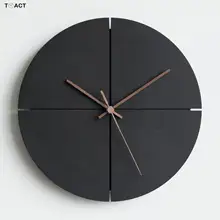 Скандинавские минималистичные настенные часы черные часы для гостиной индивидуальные бытовые бесшумные настенные часы домашний декор