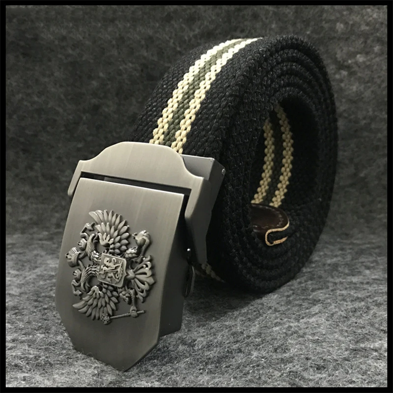 2017 New Fashion Outdoor Eagle Belt Buckle Design Men Canvas Belt A