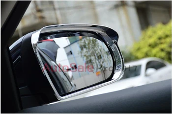 

For Jeep Renegade 2016 2017 ABS Chrome plastic Side Door Outer Mirror Rain Guard Cover Frame Trim 2pcs