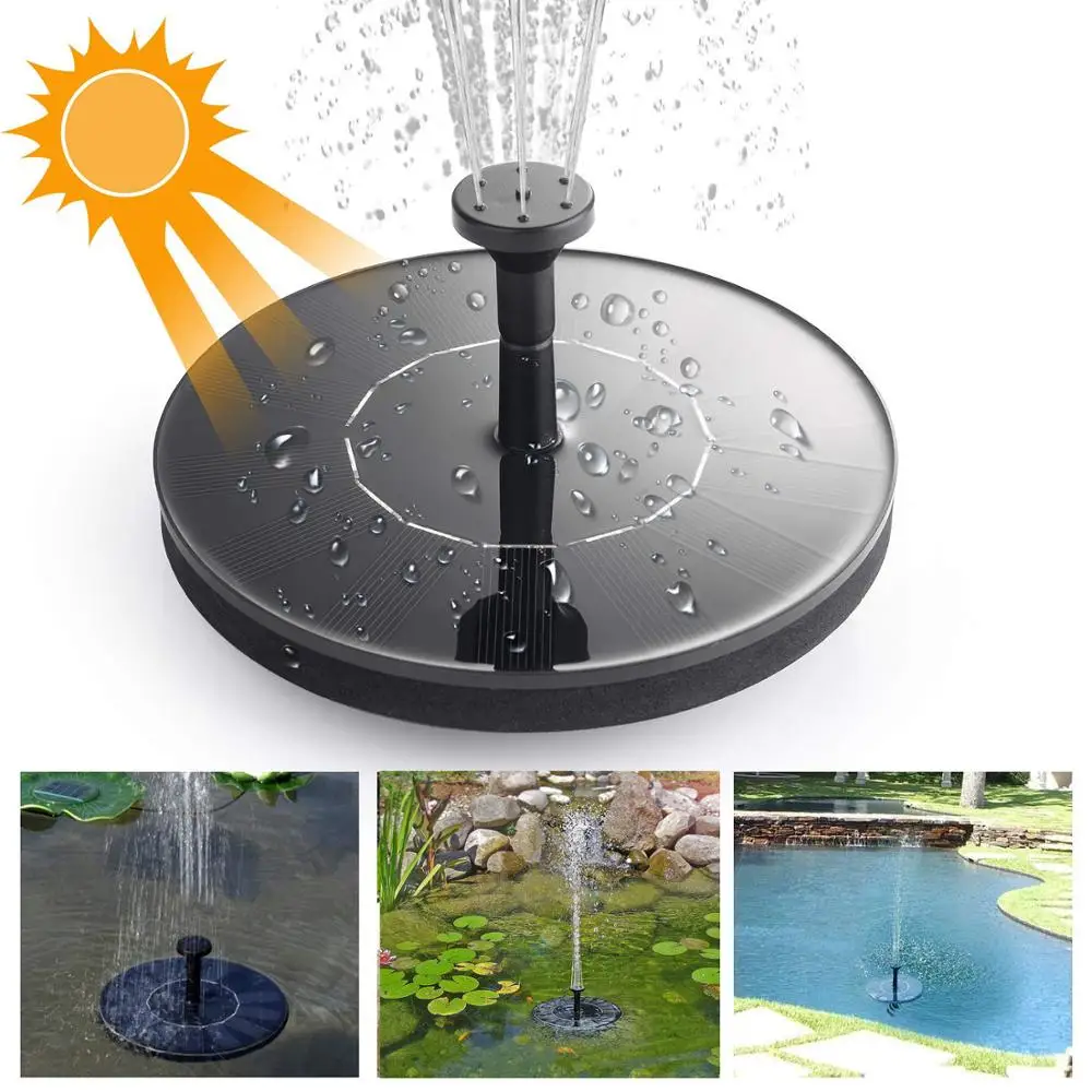 

Garden Solar Birdbath Fountain Pump Outdoor Solar Water Floating Fountain Panel Kit for Bird Bath,Small Pond,Garden and Lawn