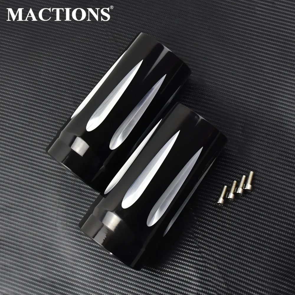 Black Fork Boot Slider Cover For Harley Touring Trike 1980 11 12 13