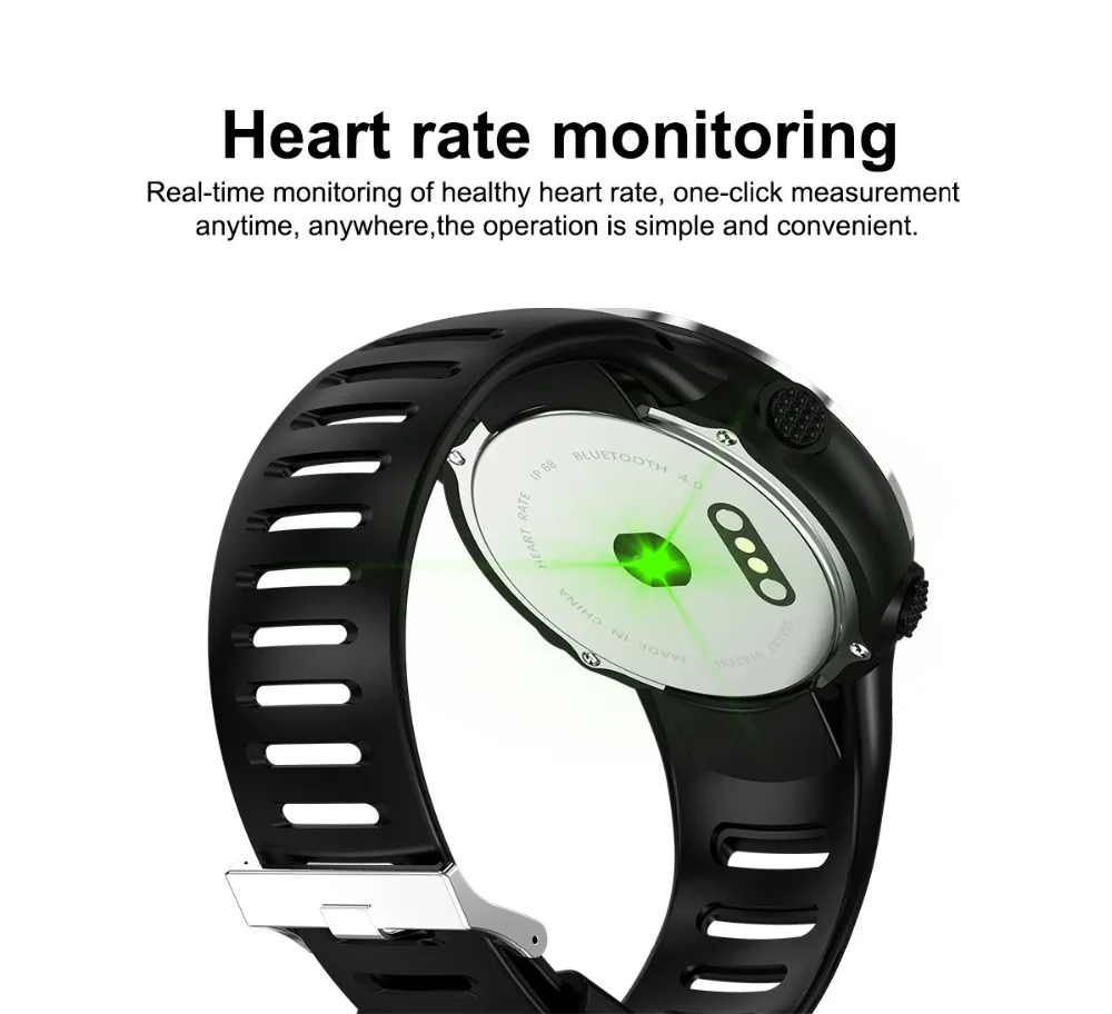 OHSEN мужские умные наручные Часы Шагомеры монитор сердечного ритма компас спящий пульт с камерой будильник модные серебряные спортивные часы