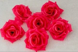 50 шт. 8,5 см китайские розы из искусственного шелка вечерние цветы для поцелуев Свадебные украшения дома - Цвет: hot pink
