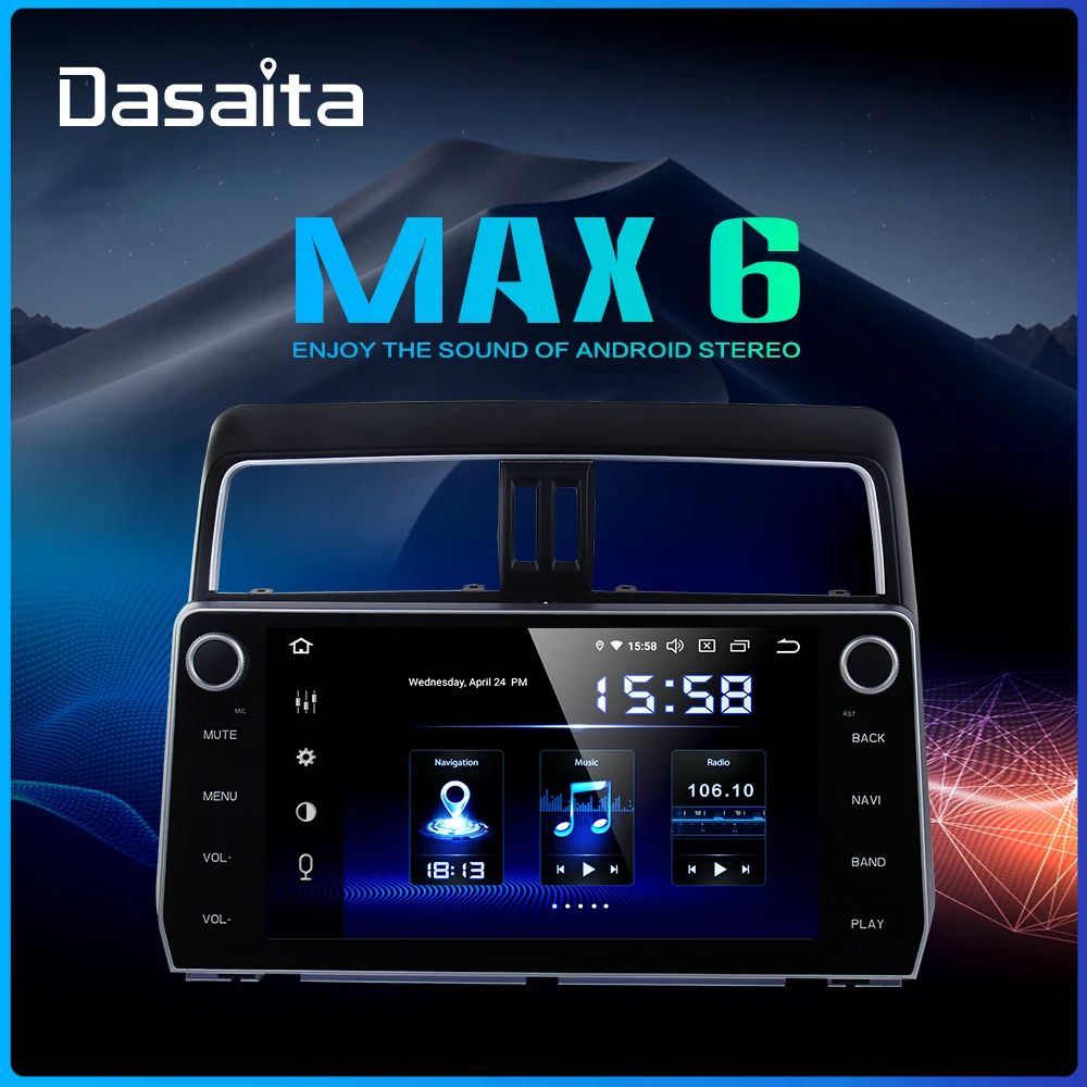 

Dasaita Car Radio DSP Android 9.0 for Toyota New Prado Navigation 2018 Autoradio GPS 10.2" IPS Multi Touch Screen MAX6