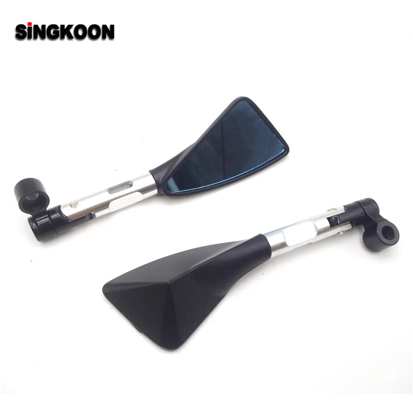 

8 10mm universal motorcycle mirrors cnc Aluminum Rearview Side Mirror FOR honda cb650r ducati monster 1100 honda silver wing