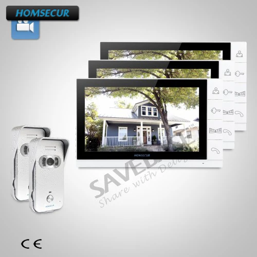

HOMSECUR 9" Video Door Intercom System with Dual-Way Intercom between Monitor and Monitor