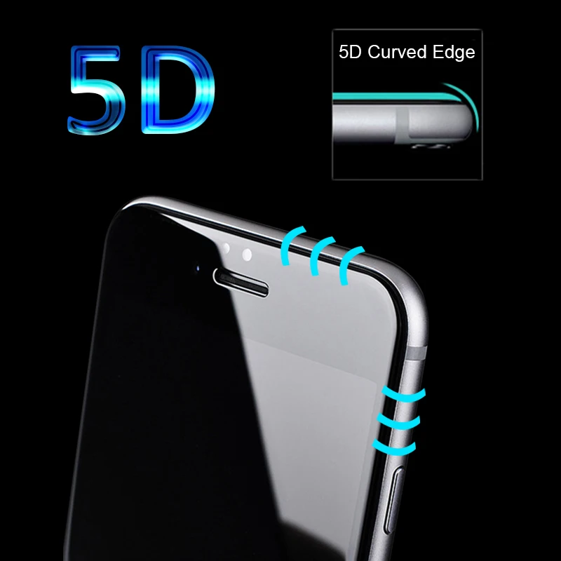 5D полностью проклеенное закаленное стекло для Applie iPhone 6S 7 8 Plus X XR XS Max Защитное стекло для экрана i phone 6 S 6plus