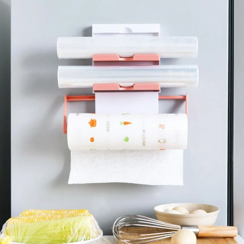 

Punch-free retractable refrigerator shelf multi-layer storage rack cling film rack kitchen plastic storage rack WF4021518