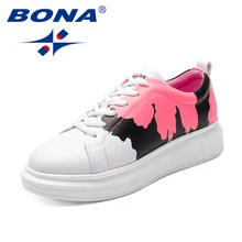 BONA/Новое поступление; женская обувь для скейтбординга в классическом стиле; женская спортивная обувь на шнуровке; женские кроссовки для бега на открытом воздухе из синтетического материала