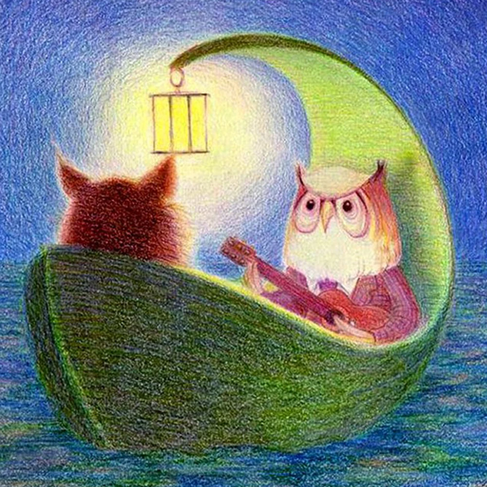 

New Arrival 3D DIY Diamond Painting Cross Stitch Kit DIY Diamond Embroidery Rhinestone Needlework Wall Stickers owl KL464