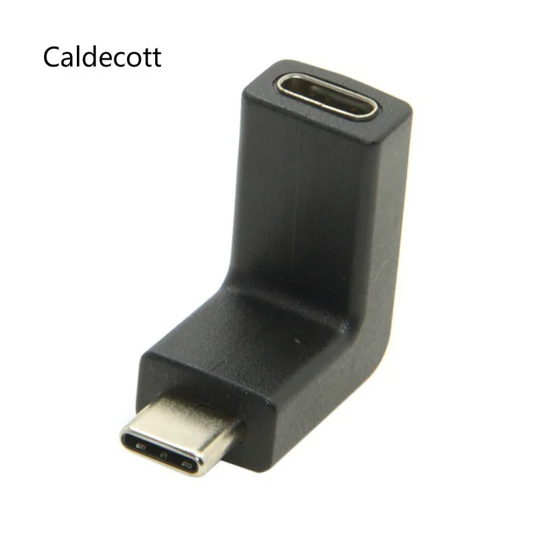 Caldecott 90 градусов под прямым углом USB 3,1 Тип C мужчин и женщин расширение USB-C адаптер угловой разъем