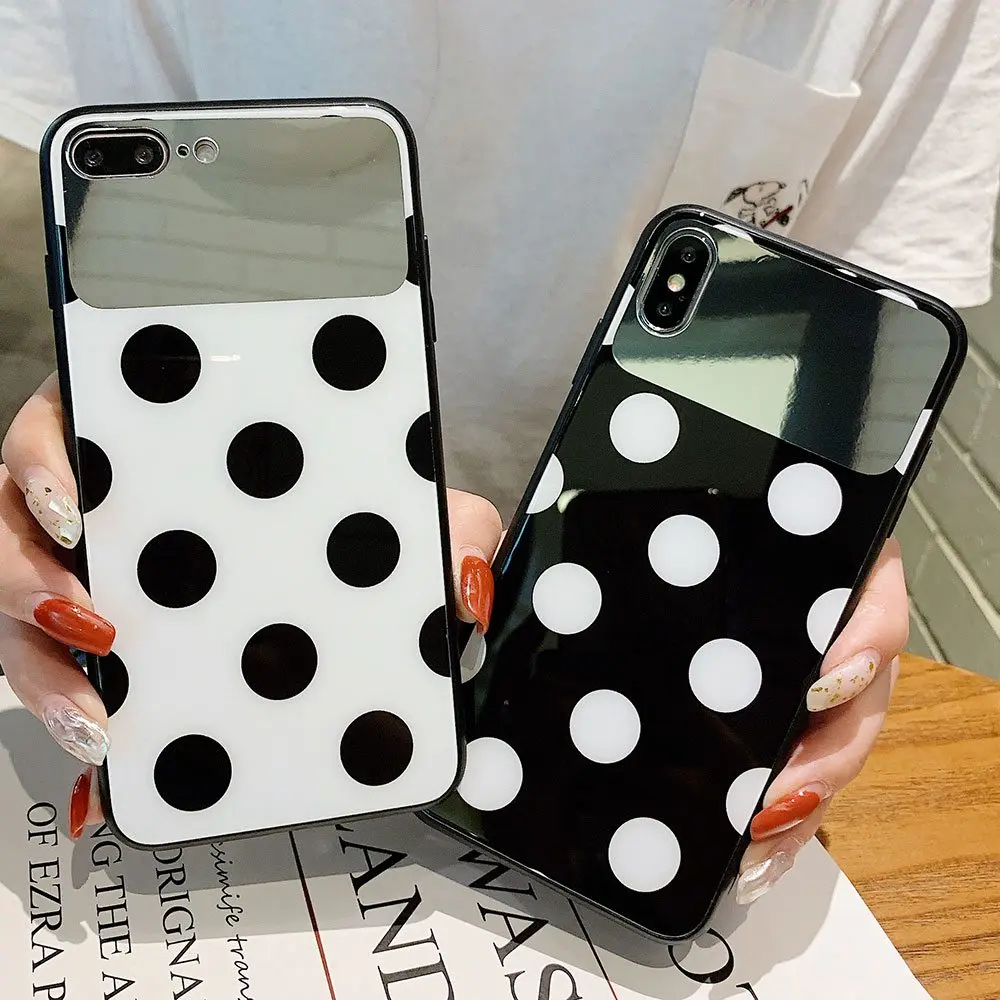 

Hard PC Case For iPhone XS X XR Xs Max 7 Plus 8 Plus Cases For iPhone 6S Plus 6 Plus Case Fashion Mirror Glossy Back Cover
