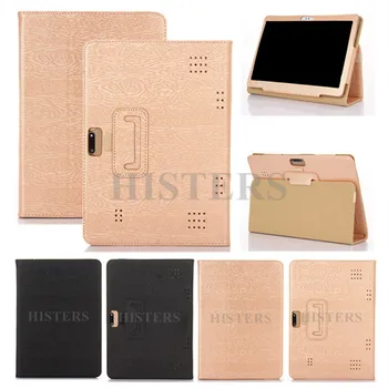 

PU Leather Cover For TrekStor Primetab Surftab B10 32GB grey 10.1 inch Tablet Tri-Folded Stand Case (Can Carry Keyboard)