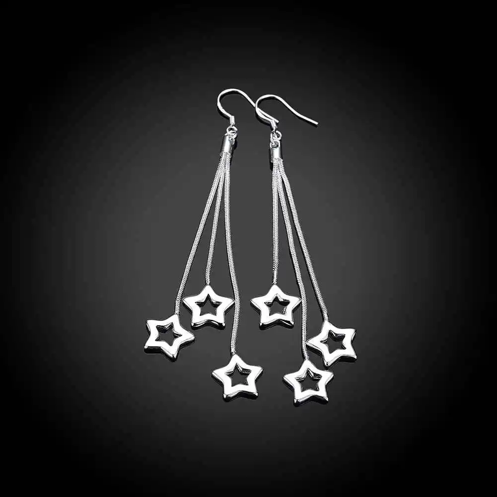 Новые корейские модные ювелирные изделия Kiteal 925 длинные серьги с кисточками и