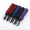 JESSE KAMM New Fully-automatic Three Folding Male Commercial Compact Large Strong Frame Windproof 10Ribs Gentle Black Umbrellas ► Photo 2/6