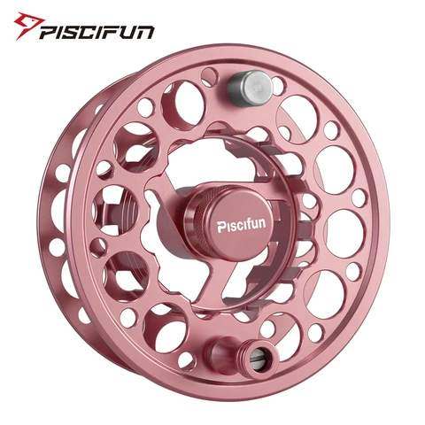 Carretel de Reposição Material da Liga Piscifun Rosa Espada Voar Usinado Alumínio 3 – 4 5 6 7 8 Mosca Carretel Extra Cnc