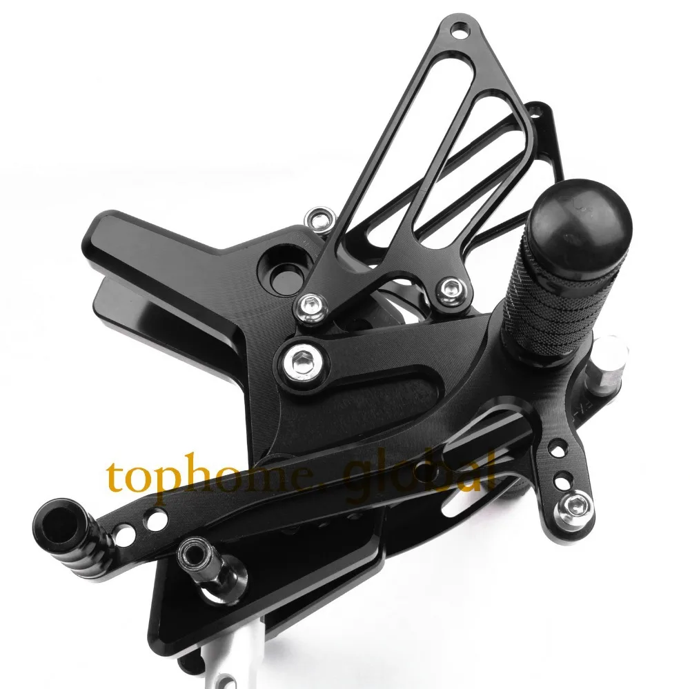 Бесплатная доставка мотоцикл с ЧПУ Rearsets подножки задний Комплект для Kawasaki Z750 2004 2005 2006 мотоцикл подножки черный цвет Бесплатная доставка мотоцикл с ЧПУ Rearsets подножки задний Комплект для Kawasaki Z750 2004 2005 2006 мотоцикл подножки черный цвет