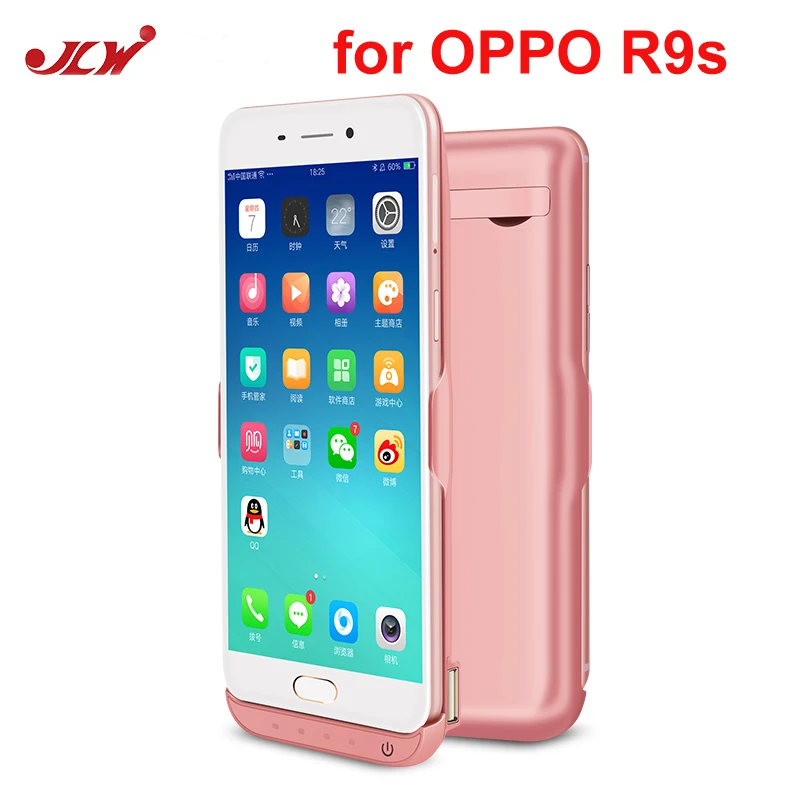 

100PCS JLW 6500mAh Backup Battery Clip Power Case for OPPO R9s Rechargeable External Battery Pack Charger Case for OPPO R9s