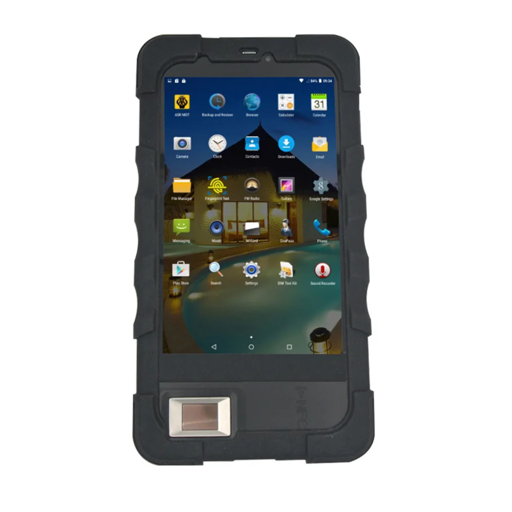 Cheap Portable 7 inch Android 5.1 Fingerprint Tablet with NFC Card Reader GPS Web Cloud Attendance Android Fingerprint Reader Scanner 5