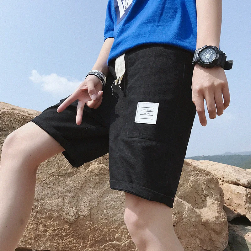 Повседневные мужские шорты до колена удобные летние свободные шорты с эластичной резинкой на талии большие размеры короткие Hombre