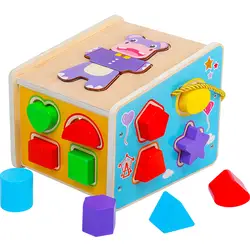 Новые животные Геометрия коробка Детские развивающие строительные блоки Раннее детство образование игрушки Детские От 1 до 3 лет мудрость
