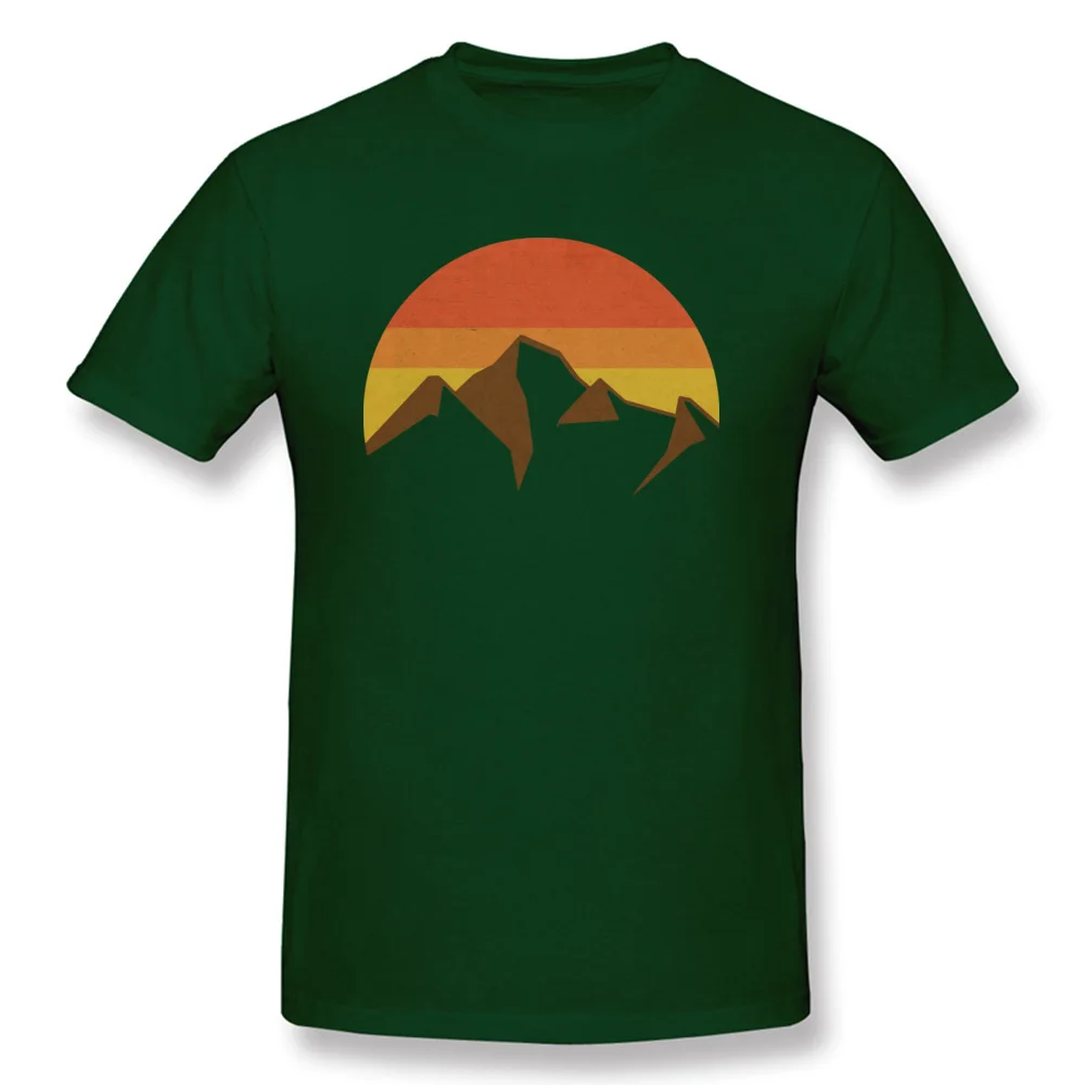 DesignCasual Short Sleeve Tees Summer/Fall New Design Round Collar 100% Cotton Fabric T Shirts Boy Top T-shirts Custom  peaks and summits and fall sun dark