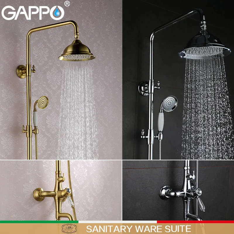 

GAPPO Shower Faucets rainfall shower waterfall bath faucets bathroom mixers bathtub faucet Sanitary Ware Suite