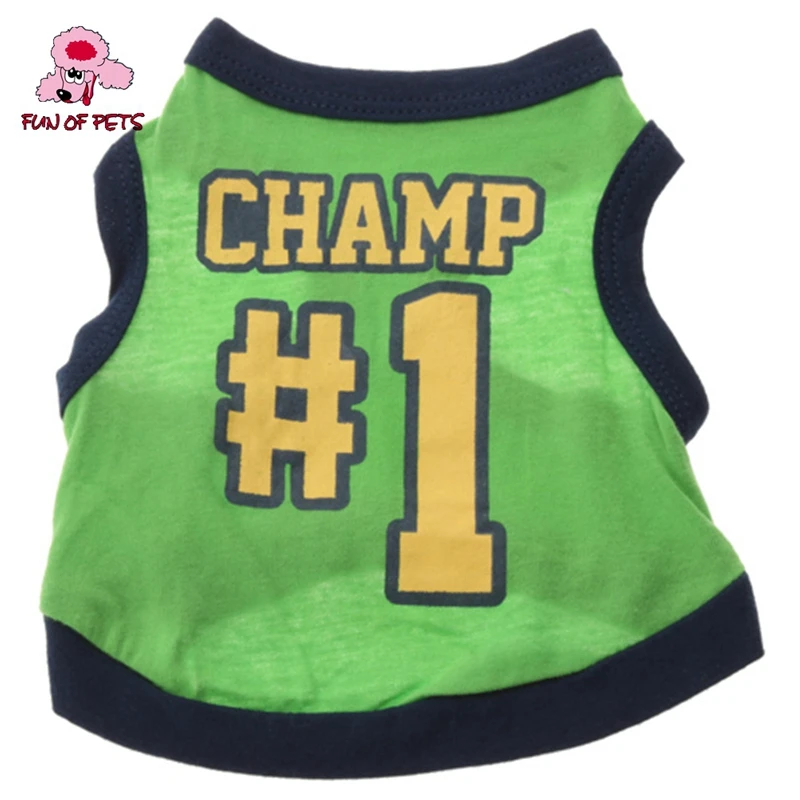 Super Deal 2017 Sports Style Dog Clothes Champ 1 Pattern Vest for Dogs (Green,Orange,XS-L) Pet Clothing Super Deal 2017 Sports Style Dog Clothes Champ 1 Pattern Vest for Dogs (Green,Orange,XS-L) Pet Clothing