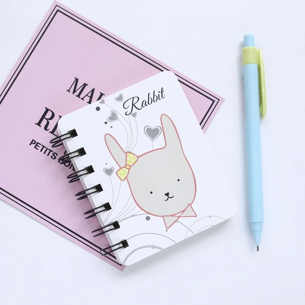 Милый мультяшный ежедневный блокнот для детей 80 страниц|notebooks for kids|coil notebookmini planner