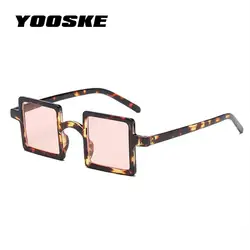 YOOSKE 2018 маленькие квадратные солнцезащитные очки Женские винтажные уличные авангардные маленькие оправы Солнцезащитные очки женские s