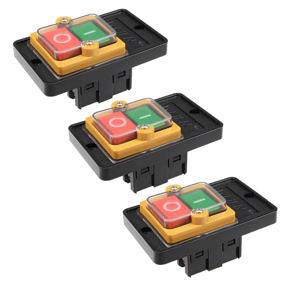 UXCELL Start Stop ON/OFF 2 Positions Latching Push Button Switch 2KW or