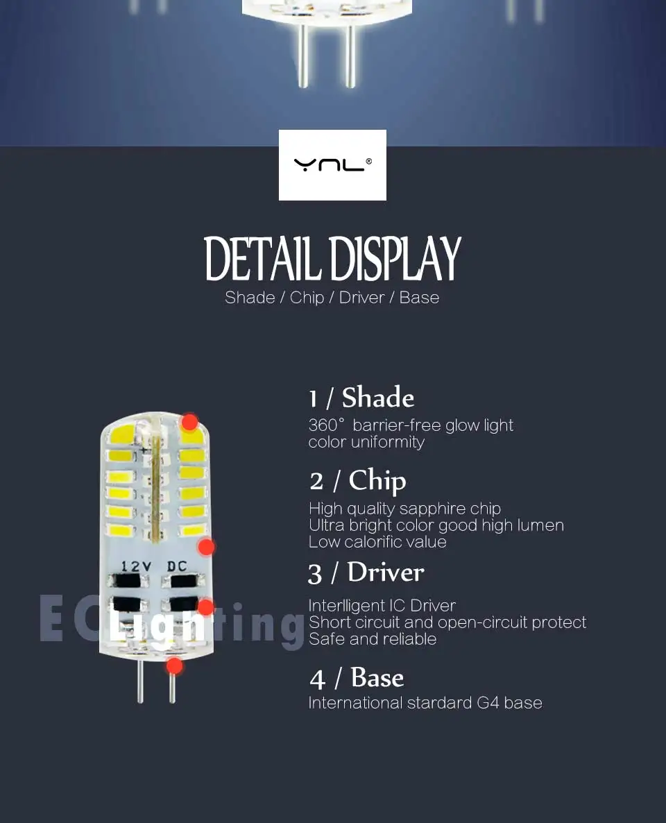 10 шт./лот G4 светодиодный светильник AC/DC 12V SMD 2835 3014 угол Luz bombillas lampada de светодиодный светильник лампы Точечный светильник лампы