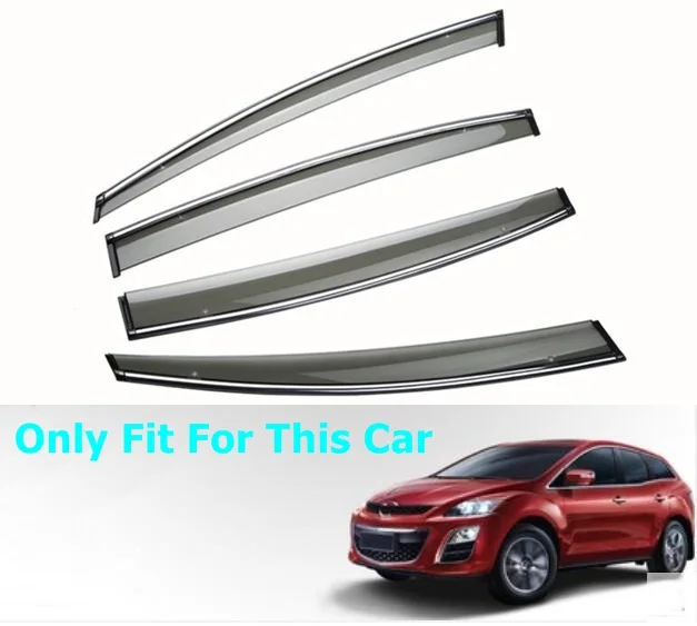 

Car Window Cover Visor Sun Rain Wind Deflector Awning Shield ABS For Mazda cx-7 2015