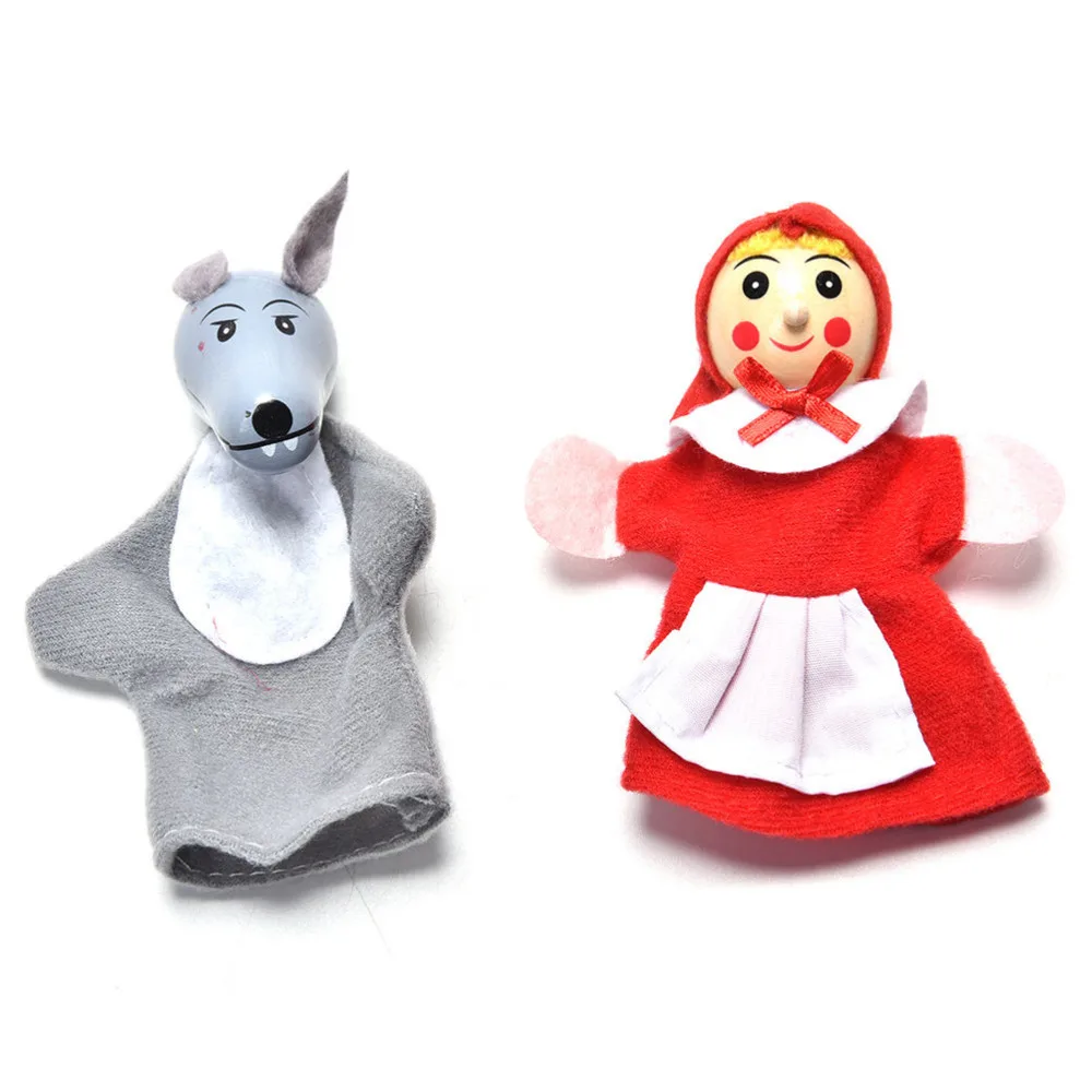 Hot Little Red Riding Hood Finger Puppets Baby Educational Toy Christmas Gifts 4 Pcs/set Puppet Learning Toys
