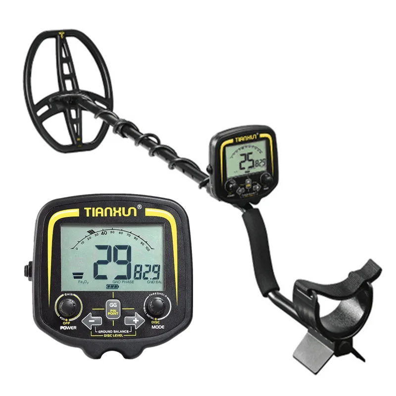 

TX-850 deep penetrating gold nugget hunter pinpointing metal detector 19 khz frequency adjustable position armrest for outdoor