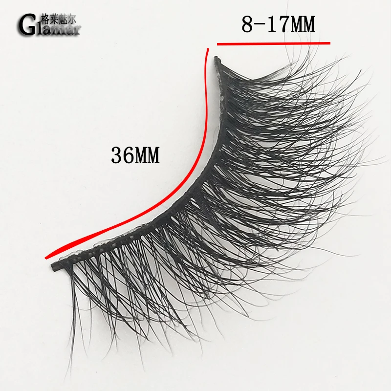 GLAMAR 1 пара высокое качество 3D 100% норковые ресницы натуральные длинные ручная