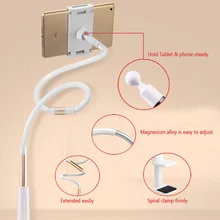 360 Degrees Flexible Arm Table Pad Holder Stand 80cm or 120cm Long Lazy People Bed Desktop Tablet Mount for Ipad mini or Phone
