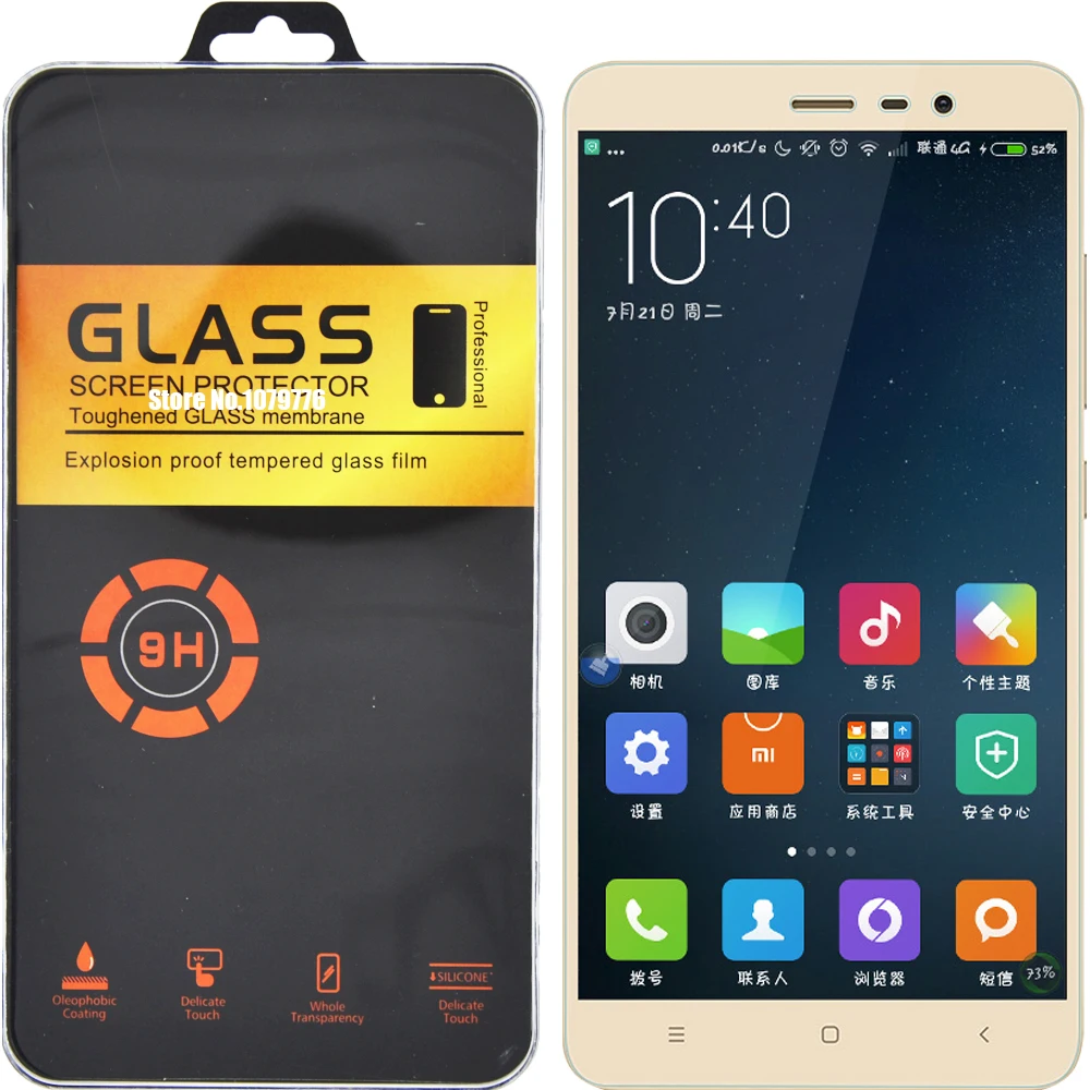 Retail Package For Xiaomi Redmi Note 3 Pro Glass For Xiaomi Redmi 3S Glass Tempered Note 2 3 Mi3 Mi4 Mi4C Mi5 Screen Protector