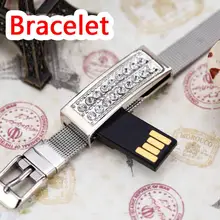 Ювелирные изделия Usb флешка 128 ГБ 16 ГБ 32 ГБ Ручка-накопитель 64 ГБ браслет Pendriver 2 ТБ Кристалл Подарок Гаджет Memoria Usb Memeory 1 ТБ Stick