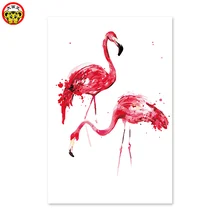 Картина по номерам с изображением произведений искусства Раскраска по номерам Сделай Сам домашний Декор картина маслом рисунок картина ручной работы декоративные картины на стену два фламинго