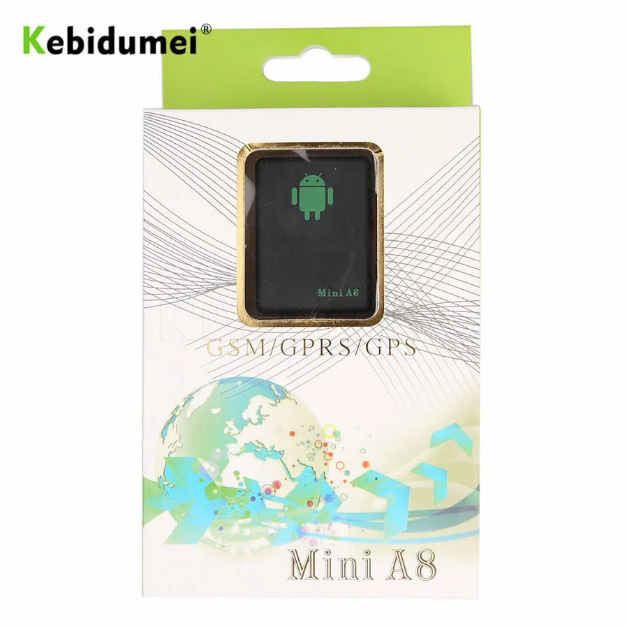 Kebidumei A8 Мини GSM lbs-трекер Global Time GSM/GPRS отслеживающее устройство с кнопкой SOS для автомобилей детей старшего устройство для определения местоположения домашних животных