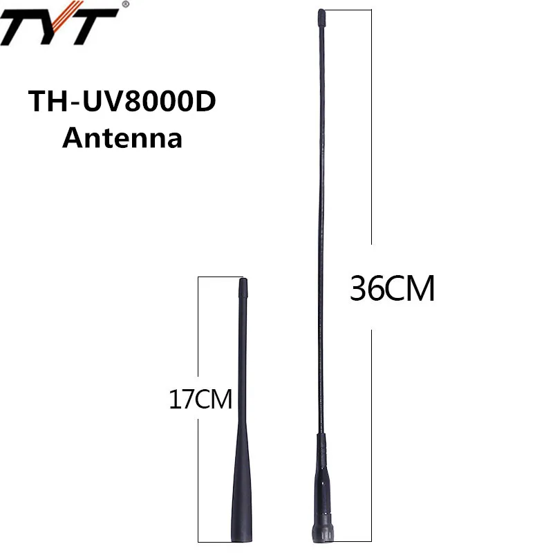 Оригинальная двухдиапазонная антенна TYT 136-174/400-520 МГц UV SMA-Male для рации TH-UV8000D TH-UV8000E