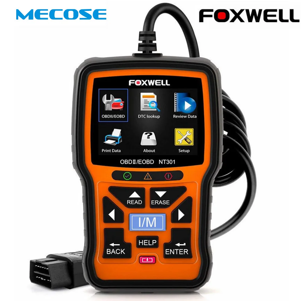 

Foxwell NT301 OBD OBD2 Scanner Car Engine Code Reader Diagnostic Tool Multi-languages Universal odb 2 odb2 Automotive Scanner