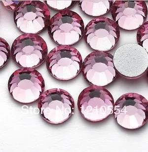 SS3 1.3-1.4mm Rose 1440pcs/bag Non HotFix FlatBack Rhinestones glass glue-on loose DIY nail crystals stones | Дом и сад