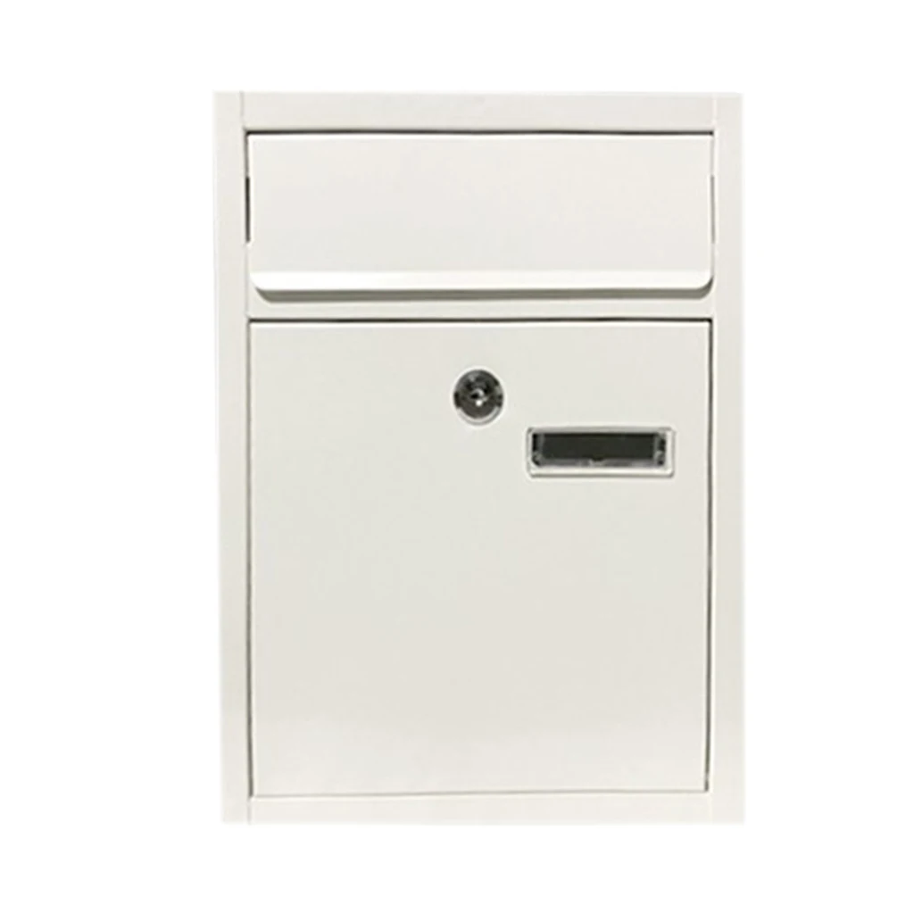 Letter Rack Holder With 2 Keys Lock Mailbox Post Box Newspaper Magazines Box Security Outdoor Used Lockable