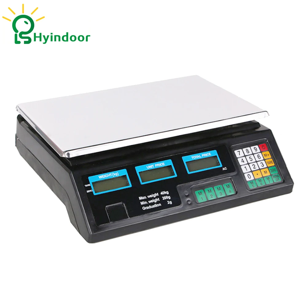 

40kg electronic pricing scales weighing of fruit food price computing for store shop